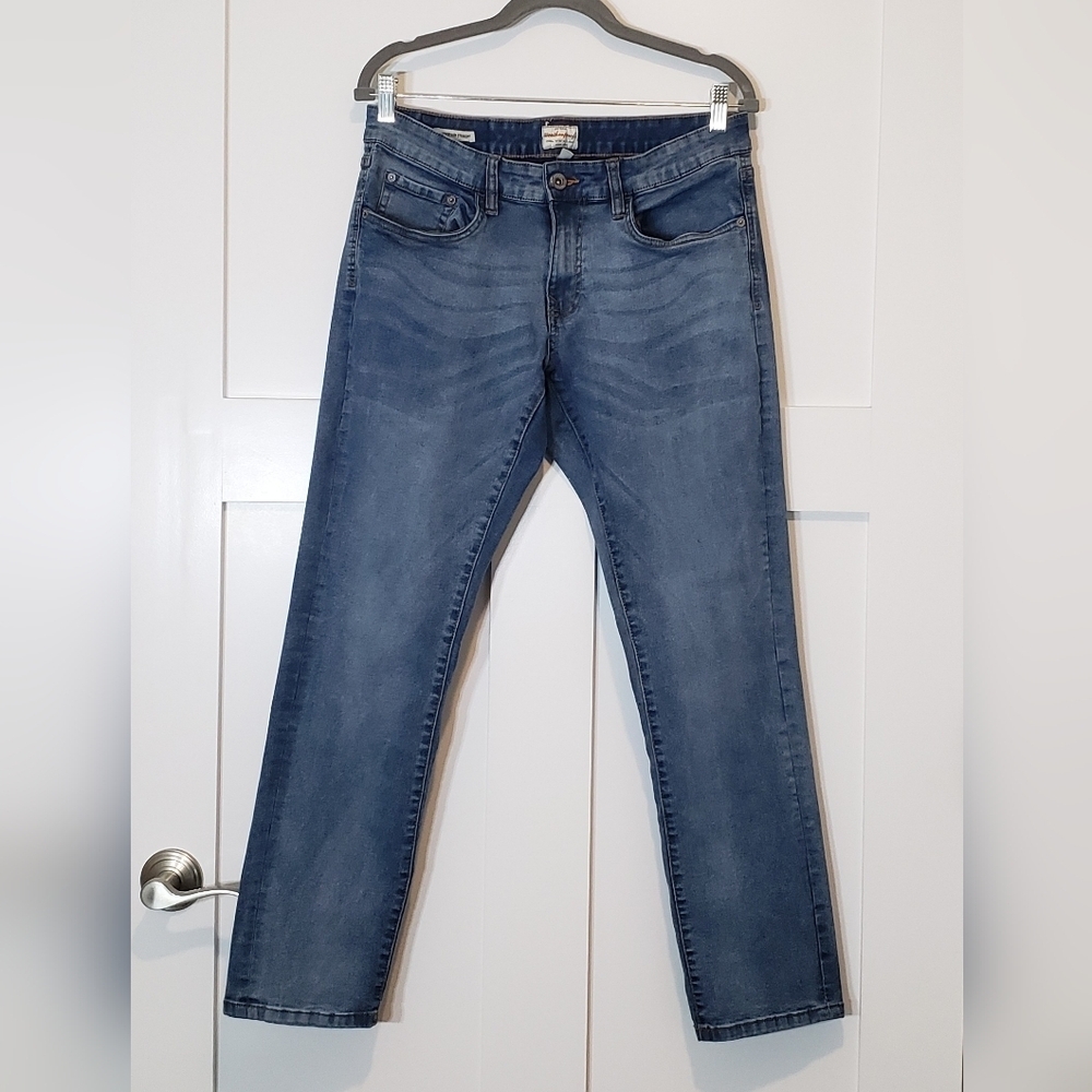 Weatherproof Vintage Jeans Size 32 Slim Straight Midrise Stretch Whiskered